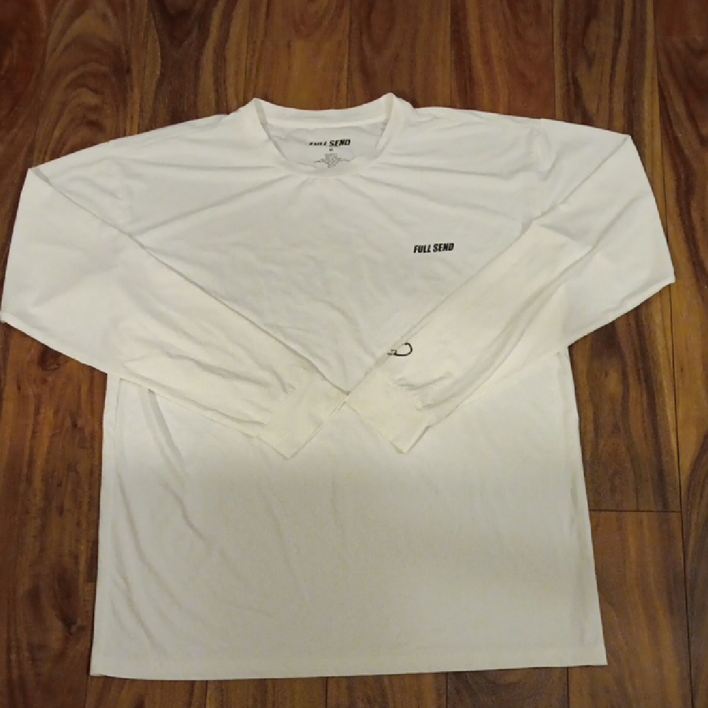 Full Send White Long Sleeve Men's Tee